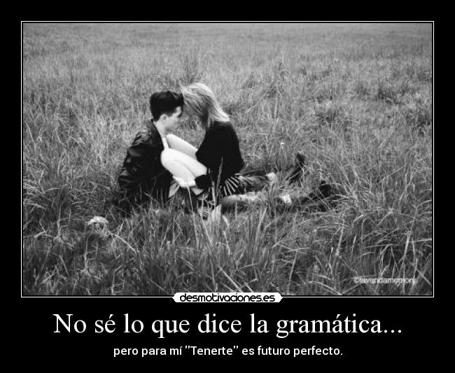 No sé lo que dice la gramática... -