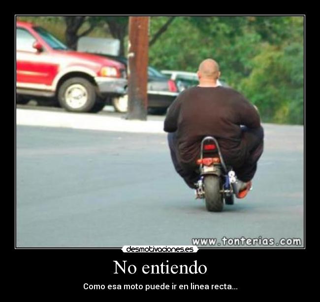 No entiendo - Como esa moto puede ir en linea recta...