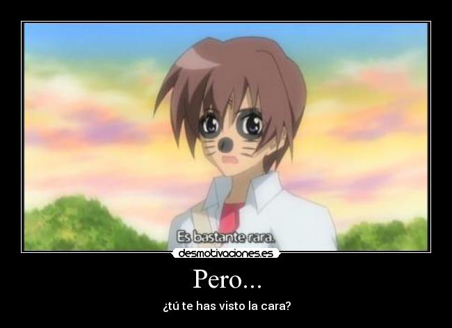 Pero... - ¿tú te has visto la cara?