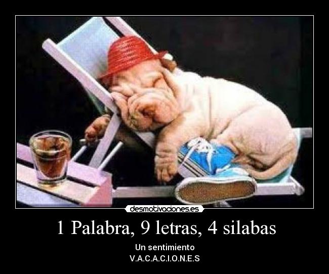 1 Palabra, 9 letras, 4 silabas -