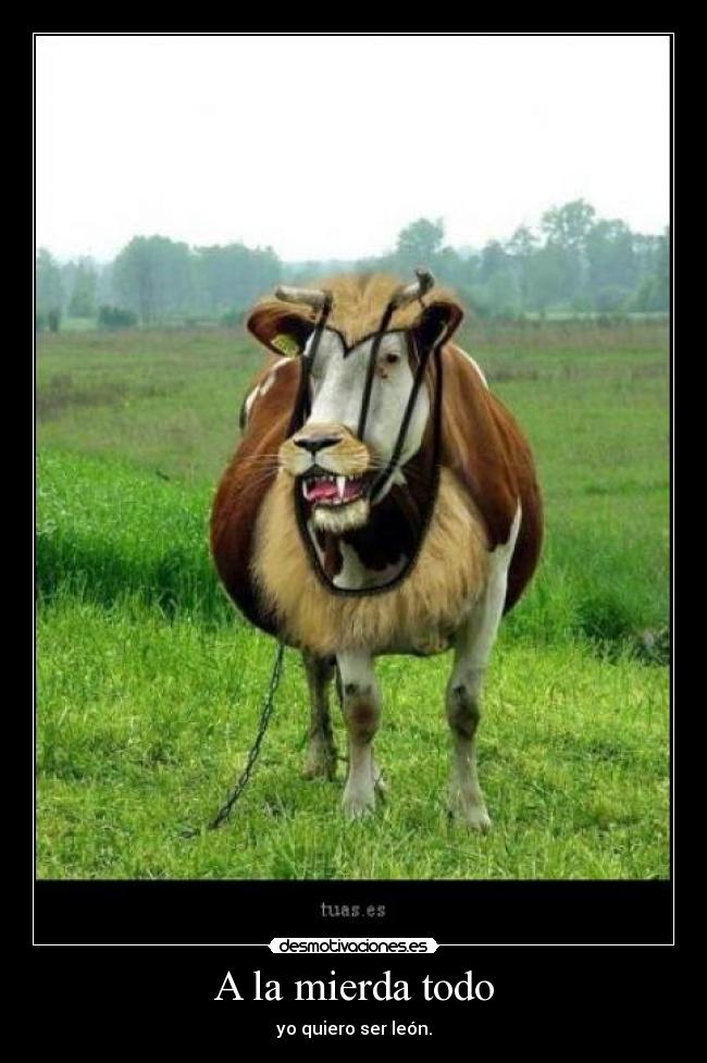 A la mierda todo - yo quiero ser león.