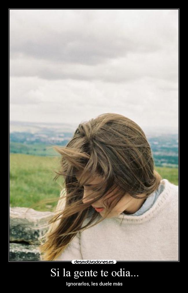 Si la gente te odia... -