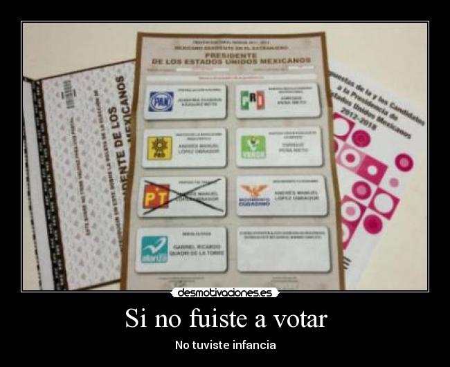 Si no fuiste a votar - No tuviste infancia