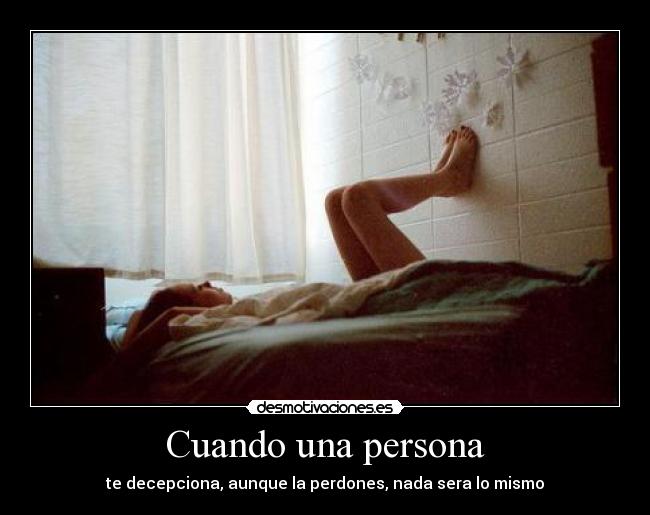 Cuando una persona -