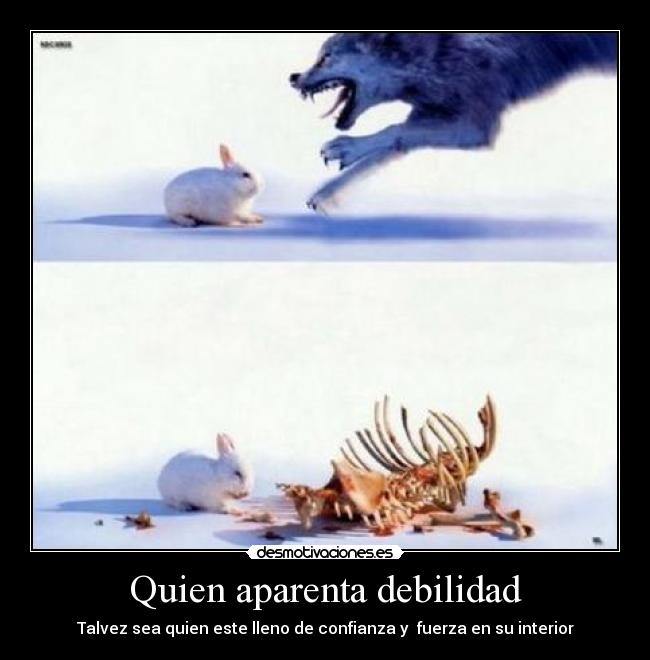 Quien aparenta debilidad -