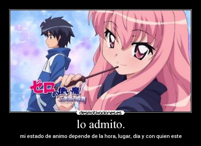 carteles admitir estado anime depende hora lugar dia este anime zero tsukaima manga desmotivaciones
