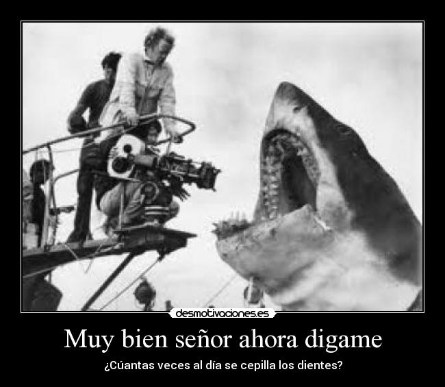 Muy bien señor ahora digame - ¿Cúantas veces al día se cepilla los dientes?