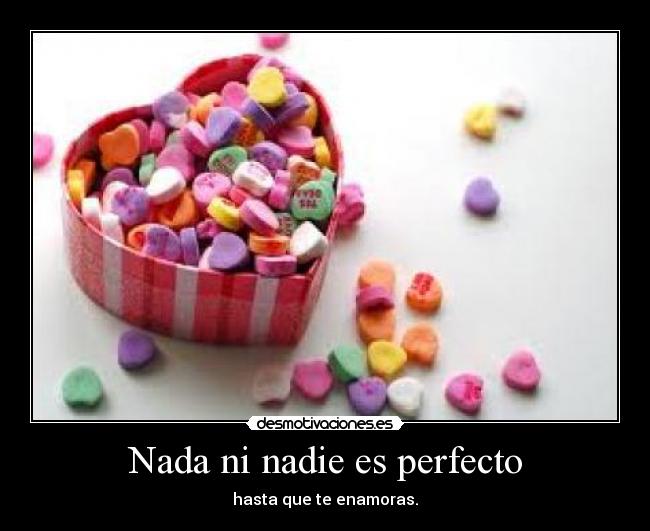 Nada ni nadie es perfecto - hasta que te enamoras.