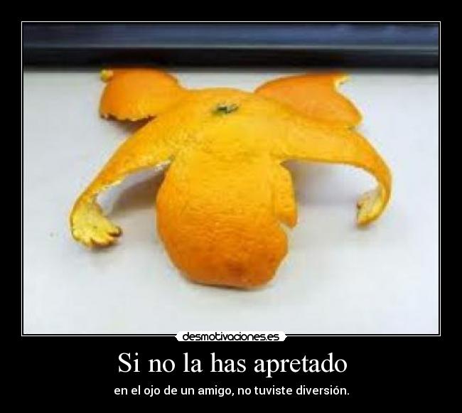 Si no la has apretado - en el ojo de un amigo, no tuviste diversión.