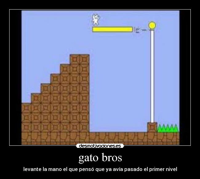 gato bros - levante la mano el que pensó que ya avía pasado el primer nivel