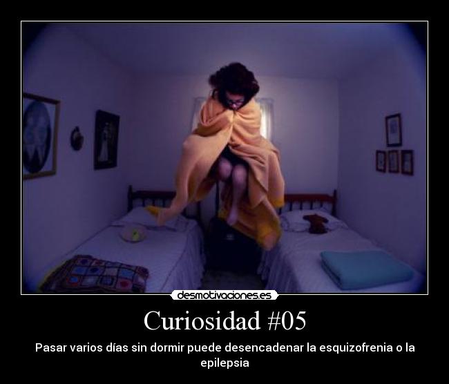 Curiosidad #05 - Pasar varios días sin dormir puede desencadenar la esquizofrenia o la epilepsia