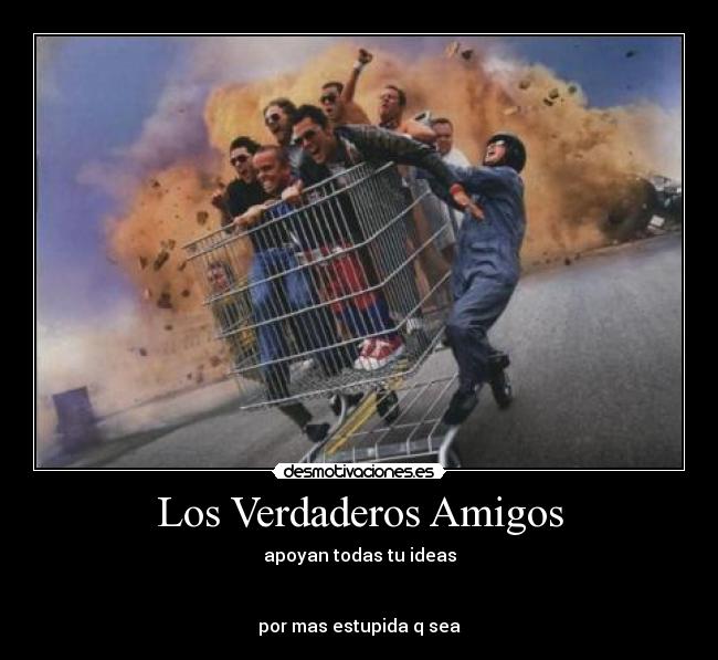Los Verdaderos Amigos - apoyan todas tu ideas
por mas estupida q sea