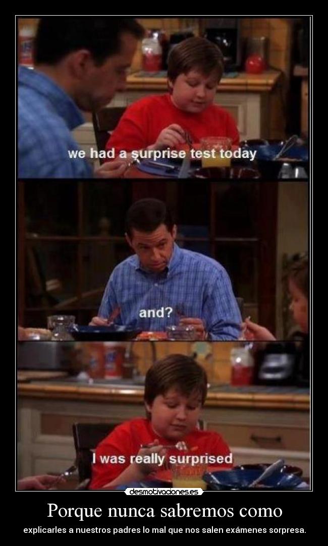 Porque nunca sabremos como -