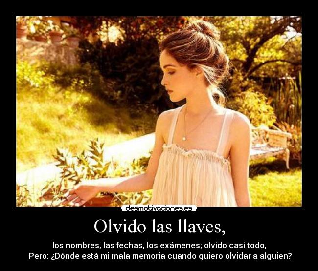Olvido las llaves, - 