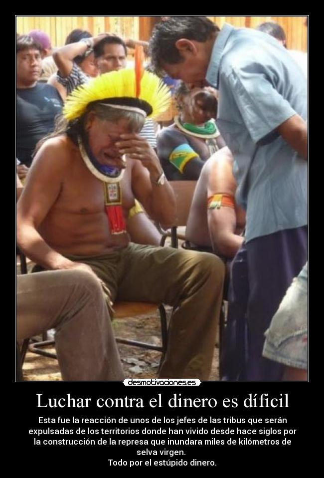 Luchar contra el dinero es díficil -
