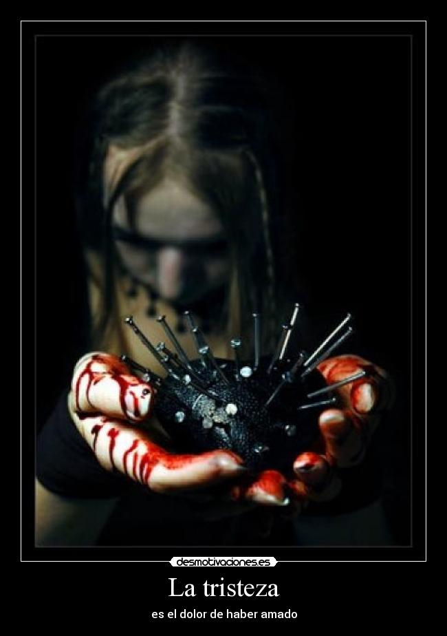 La tristeza - es el dolor de haber amado
