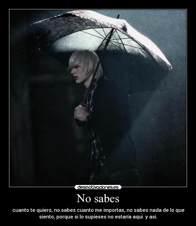 No sabes - 