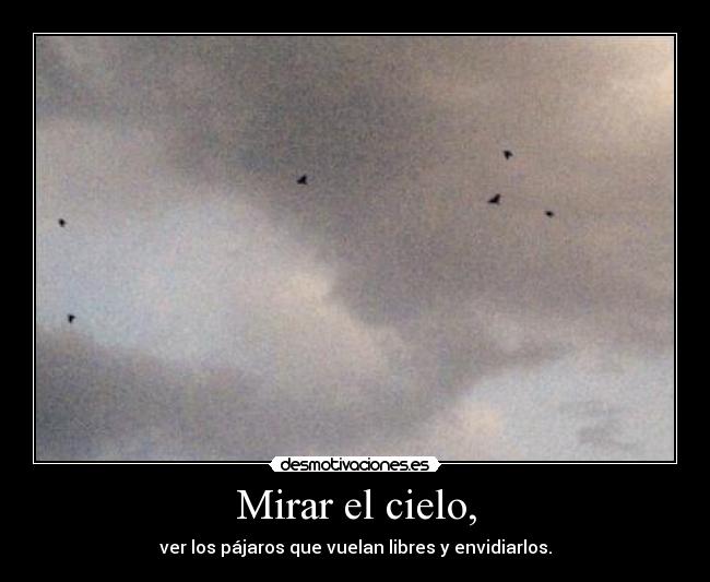 Mirar el cielo, - 