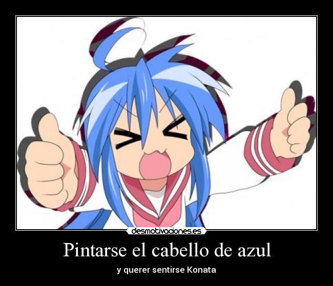 Pintarse el cabello de azul -