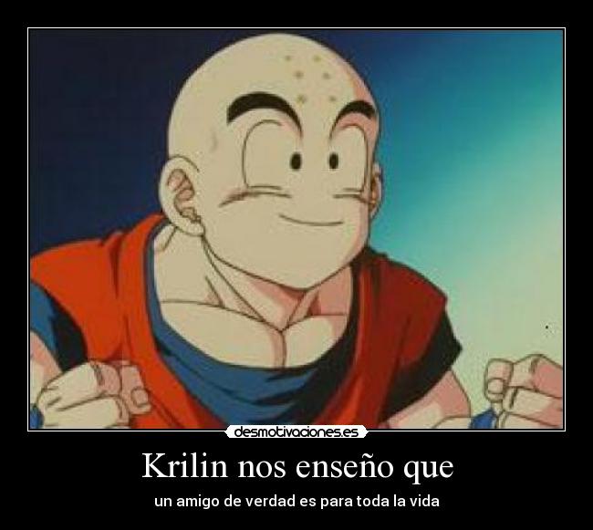 carteles krilin dragon ball amistad desmotivaciones