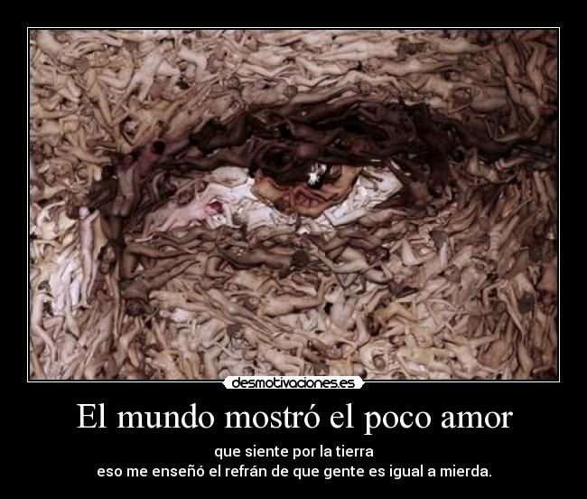 El mundo mostró el poco amor -