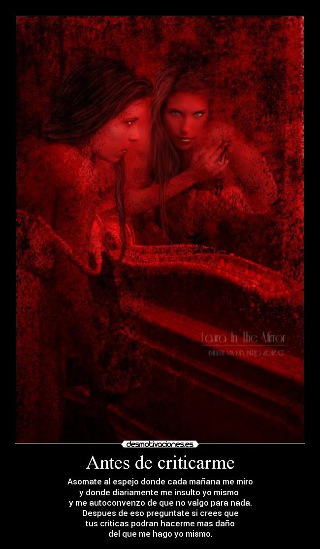 Antes de criticarme -
