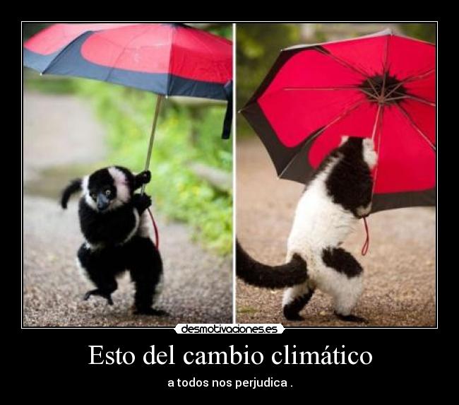 Esto del cambio climático - a todos nos perjudica .