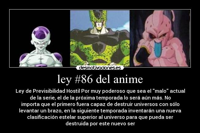 ley #86 del anime -
