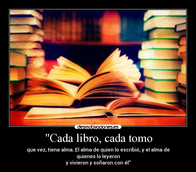 Cada libro, cada tomo -