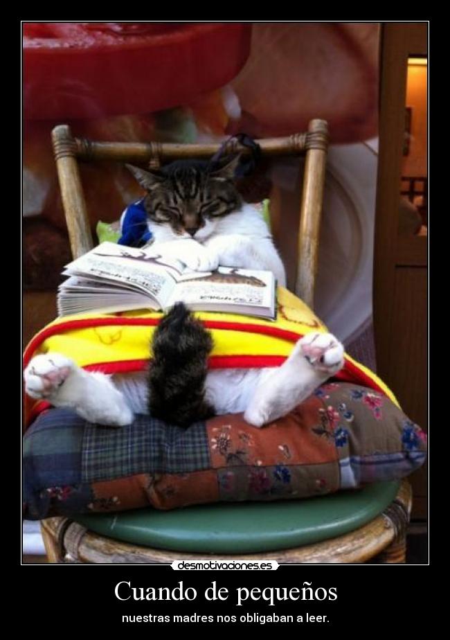 Cuando de pequeños - nuestras madres nos obligaban a leer.