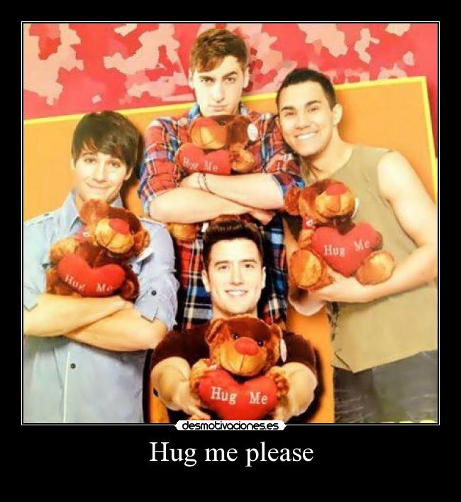 carteles btr big tme rush james kendall carlos logan hug please desmotivaciones