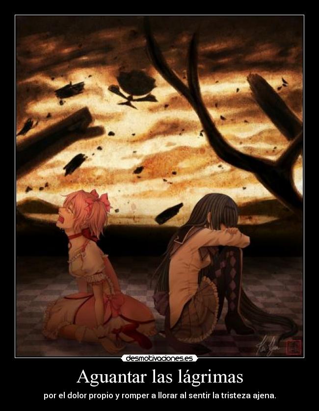 Aguantar las lágrimas - 