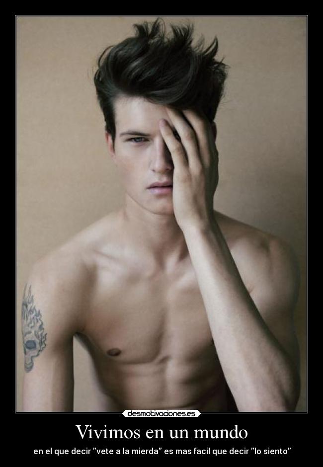 Vivimos en un mundo - en el que decir vete a la mierda es mas facil que decir lo siento