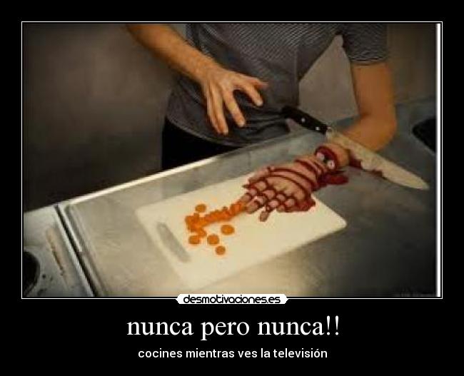 nunca pero nunca!! - cocines mientras ves la televisión