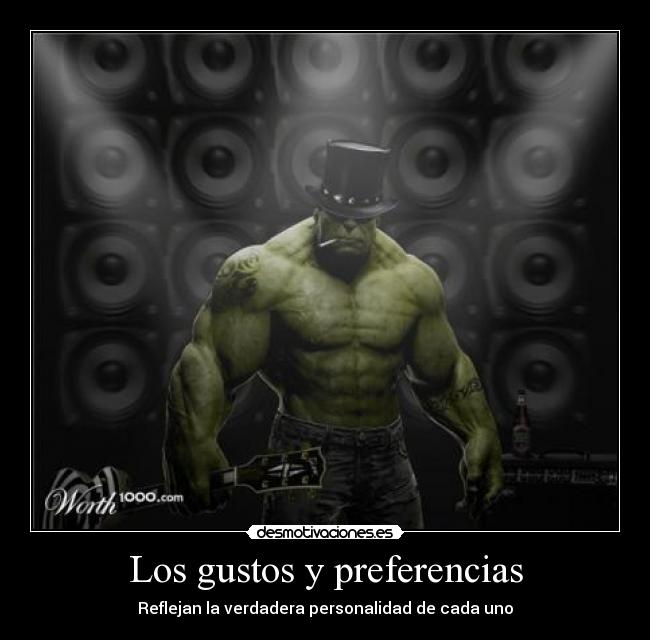 Los gustos y preferencias -