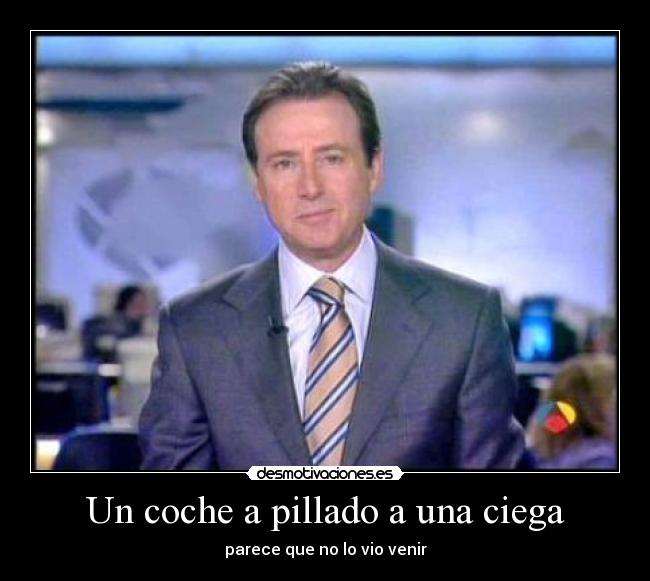 Un coche a pillado a una ciega - parece que no lo vio venir