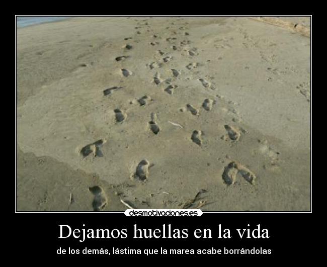 Dejamos huellas en la vida - 