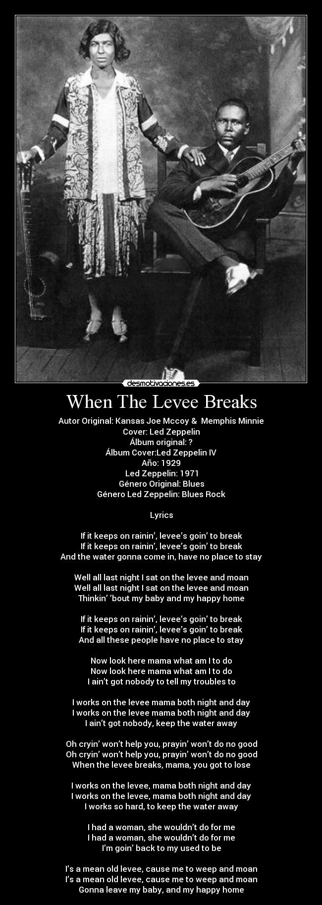 carteles los justicieros cancionerorock jaxville when the levee breaks desmotivaciones