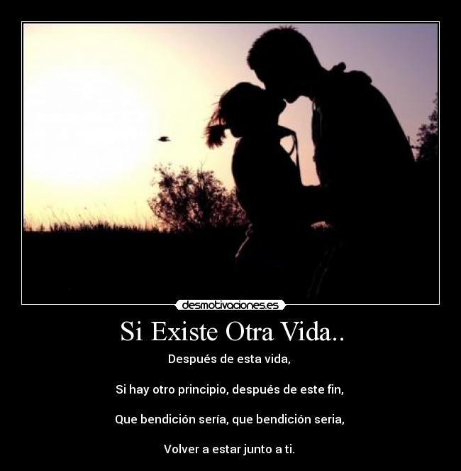 Si Existe Otra Vida.. - Después de esta vida, 

Si hay otro principio, después de este fin, 

Que bendición sería, que bendición seria, 

Volver a estar junto a ti. 