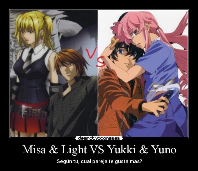 Misa & Light VS Yukki & Yuno - Según tu, cual pareja te gusta mas?