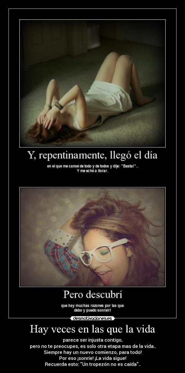 carteles vida tropezon caida desmotivaciones