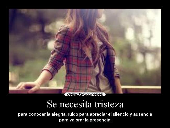 Se necesita tristeza - 