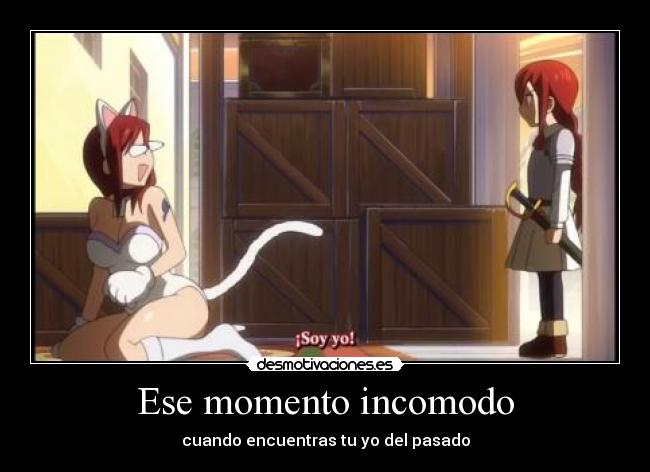 carteles momento incomodo ova fairy tail desmotivaciones