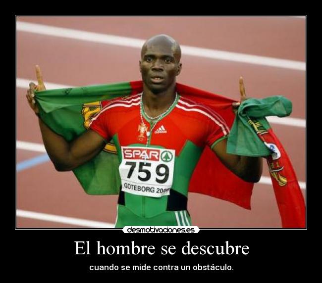 carteles obikwelu obstaculo hombre desmotivaciones