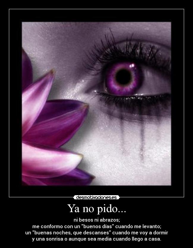 Ya no pido... -