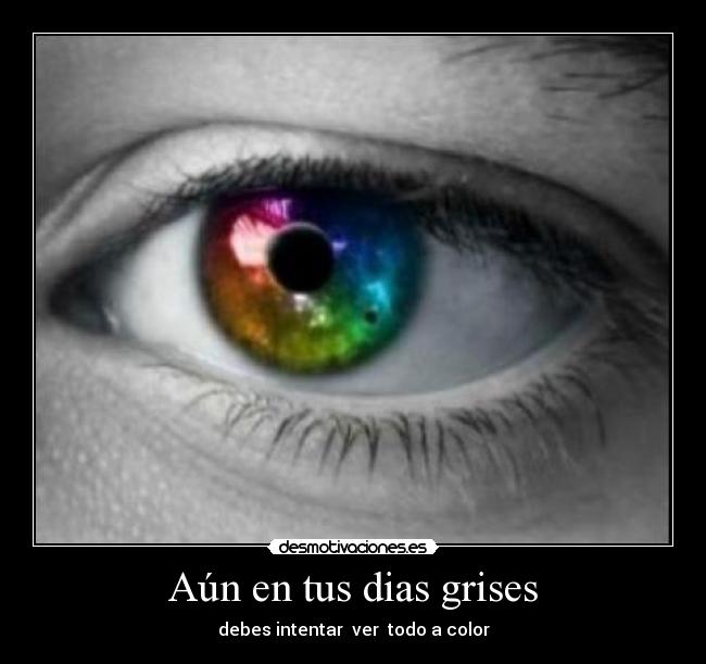 Aún en tus dias grises - debes intentar ver todo a color