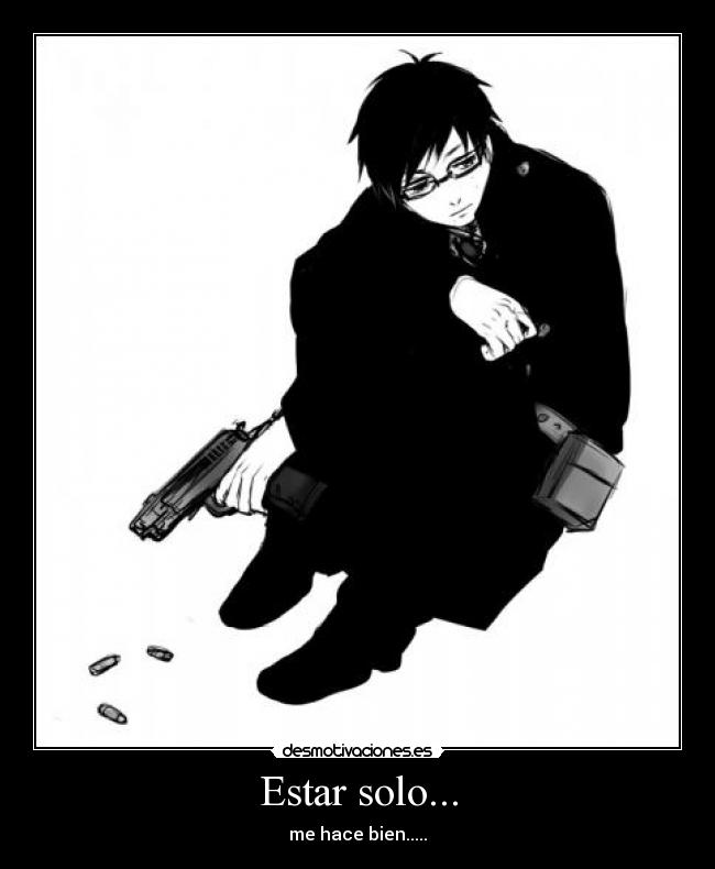 carteles anime aono exorcist yukio okumura estar solo sentimiento soledad desmotivaciones