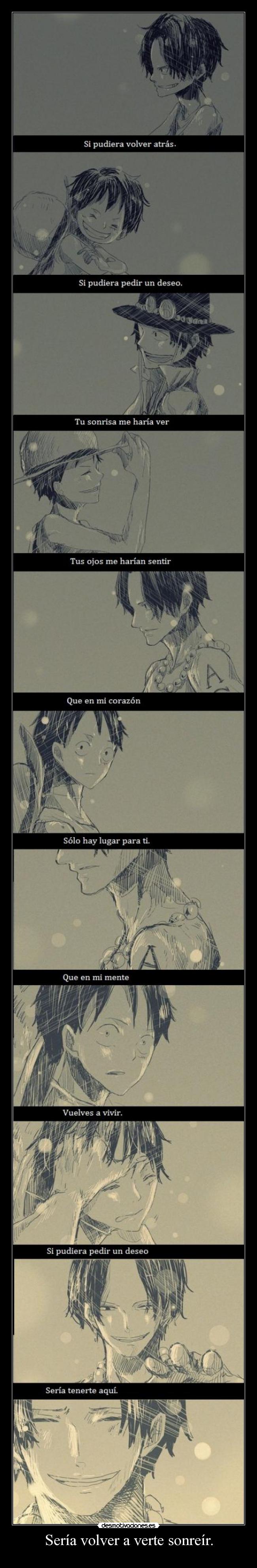 carteles one piece luffy portgas ace harukaze desmotivaciones