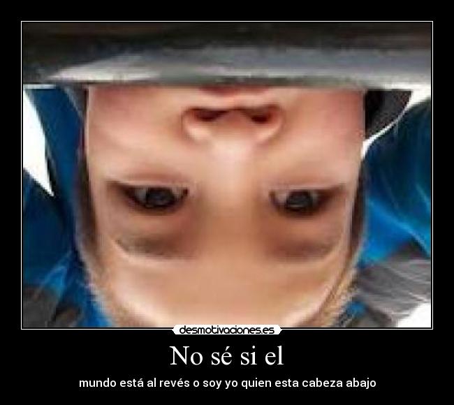 No sé si el - mundo está al revés o soy yo quien esta cabeza abajo
