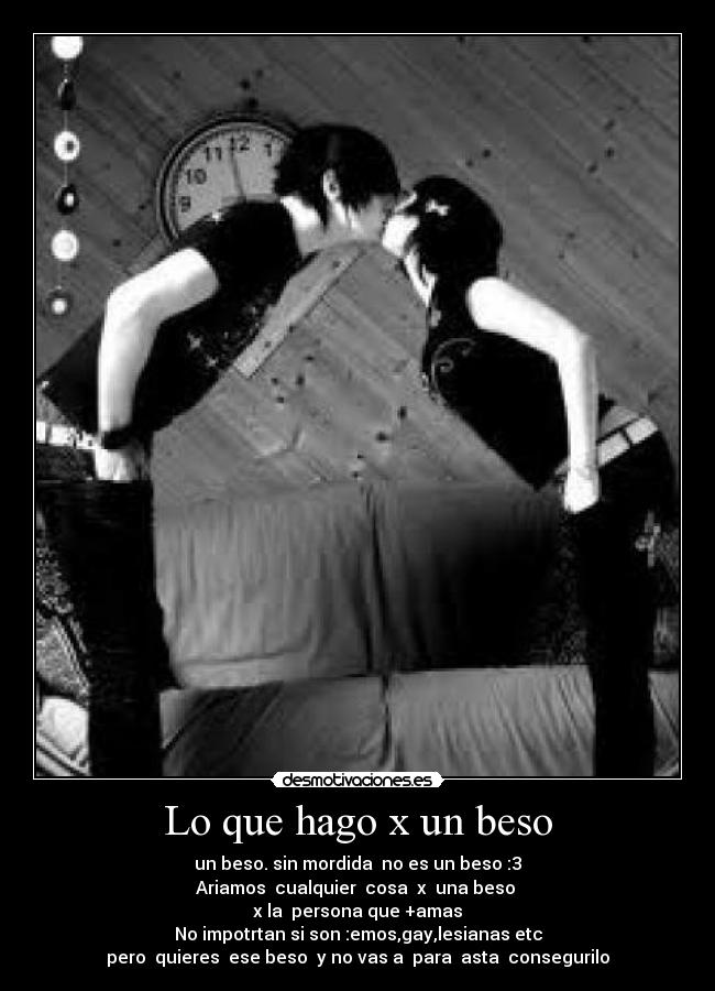 carteles beso desmotivaciones